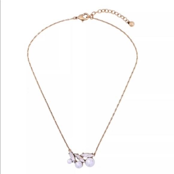 Faux Pearl and Gem Statement Necklace - Picture 2 of 2